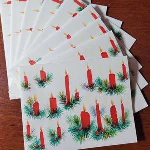 9 Vintage Hallmark Flickering Flame Christmas Cards